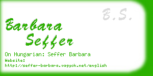 barbara seffer business card